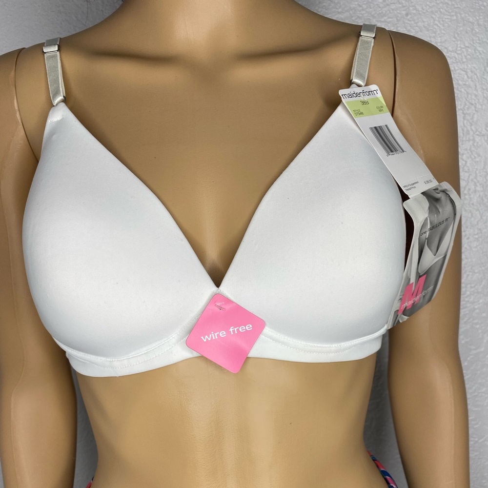Maidenform Wire-Free White Bra